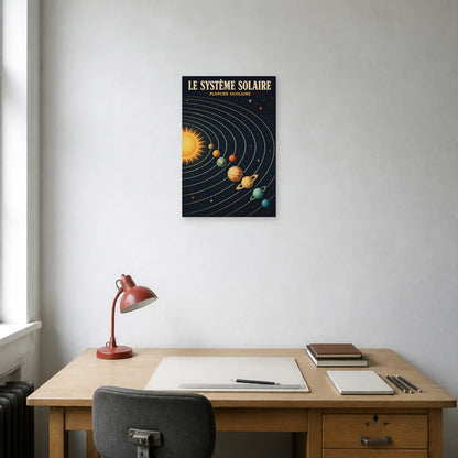 Affiche Le Système Solaire – Planche Scolaire dans un bureau - Art Virtuoso