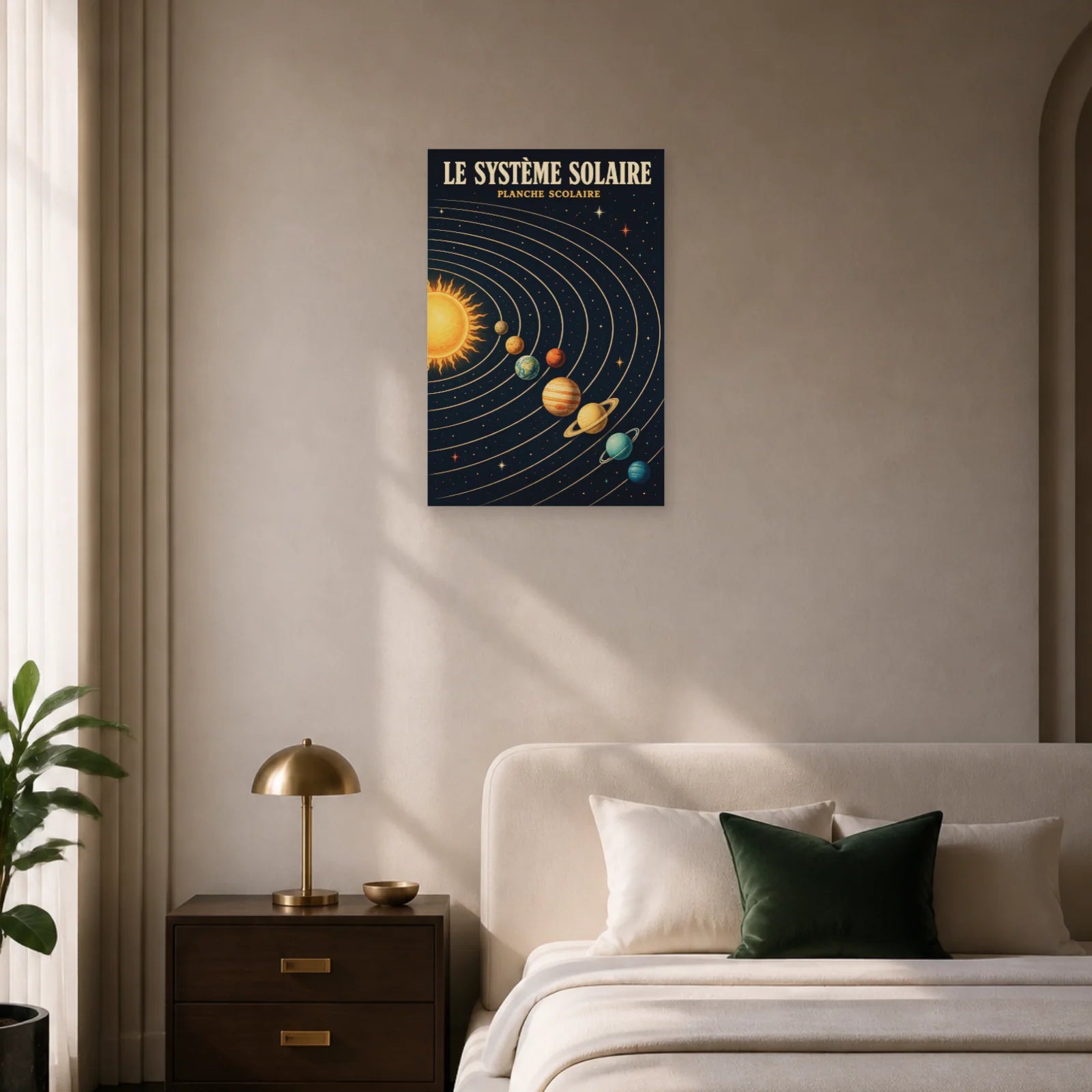 Affiche Le Système Solaire – Planche Scolaire dans une chambre - Art Virtuoso