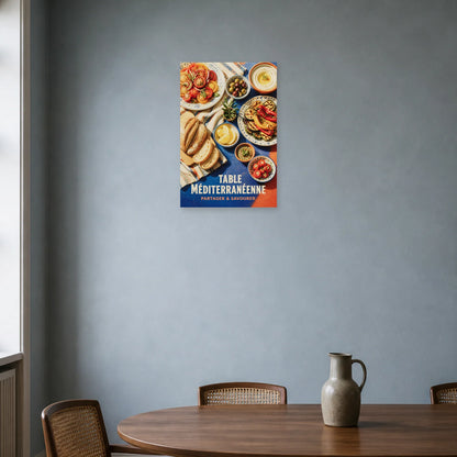 Affiche Table Méditerranéenne – Partager & Savourer dans une salle à manger - Art Virtuoso