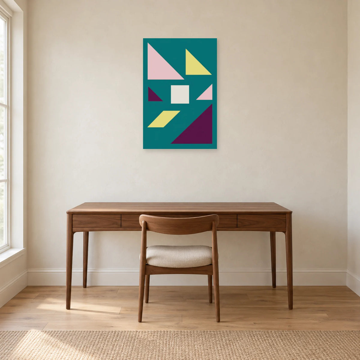 Affiche Tangram - Equilibre dans un bureau - Art Virtuoso