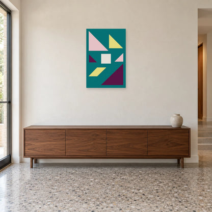 Affiche Tangram - Equilibre dans une entrée ou un couloir - Art Virtuoso