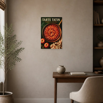 Affiche Tarte Tatin – Pommes & Caramel dans un bureau - Art Virtuoso