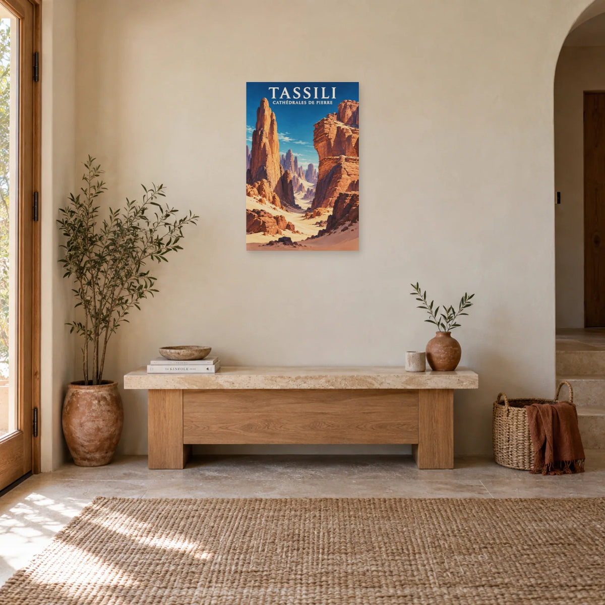 Affiche Tassili – Cathédrales de pierre dans une entrée ou un couloir - Art Virtuoso
