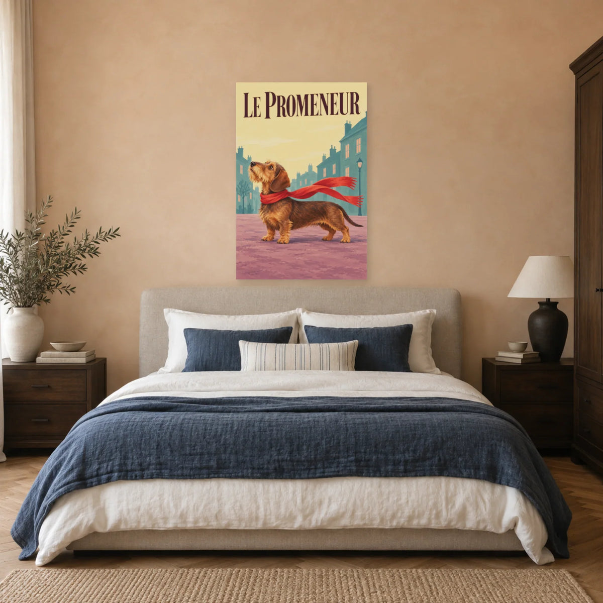 Affiche Teckel - Le promeneur dans une chambre - Art Virtuoso