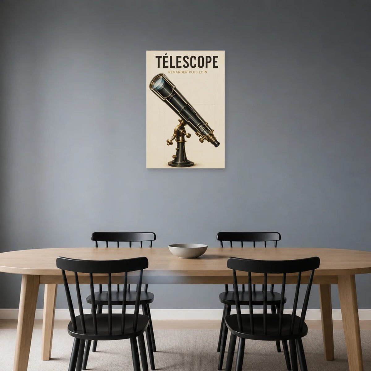 Affiche Télescope – Regarder Plus Loin dans une salle à manger - Art Virtuoso