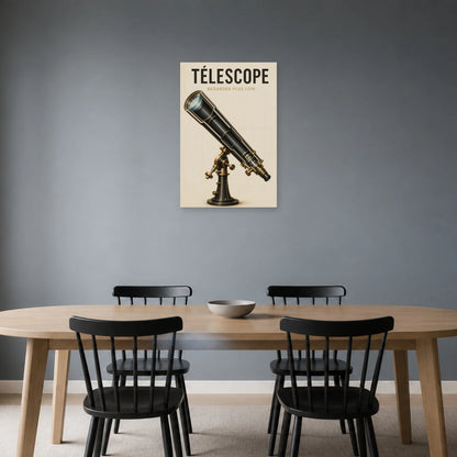 Affiche Télescope – Regarder Plus Loin dans une salle à manger - Art Virtuoso