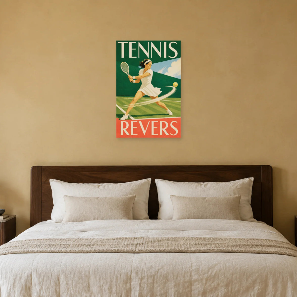 Affiche Tennis – Revers dans une chambre - Art Virtuoso