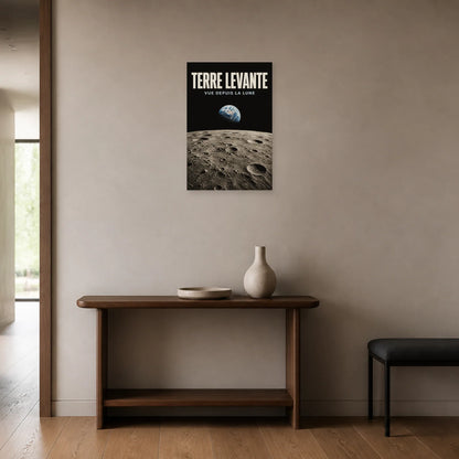 Affiche Terre Levante – Vue depuis la Lune dans une entrée ou un couloir - Art Virtuoso
