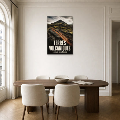 Affiche Terres volcaniques - Lueur minérale dans une salle à manger - Art Virtuoso