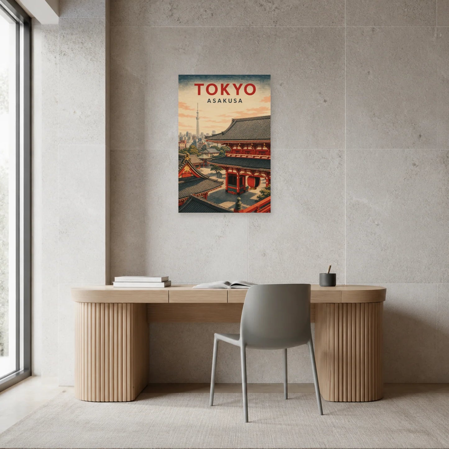 Affiche Tokyo – Asakusa dans un bureau - Art Virtuoso