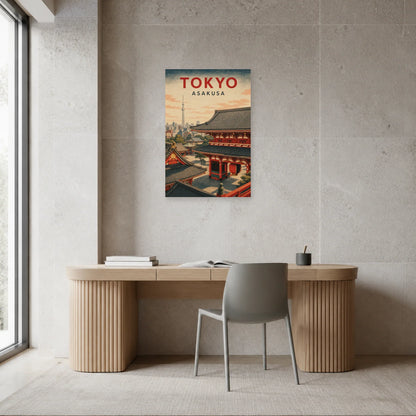 Affiche Tokyo – Asakusa dans un bureau - Art Virtuoso