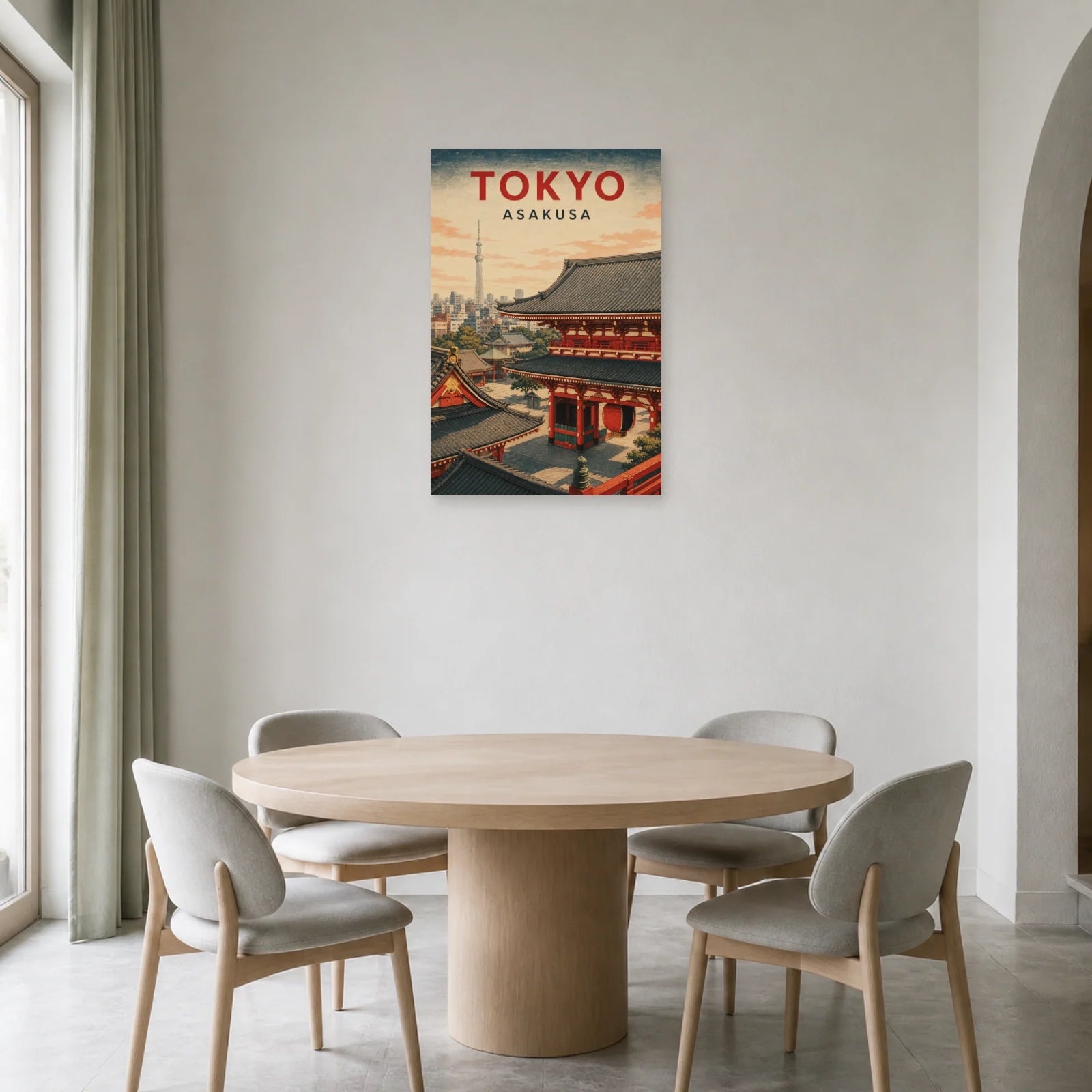 Affiche Tokyo – Asakusa dans une salle à manger - Art Virtuoso