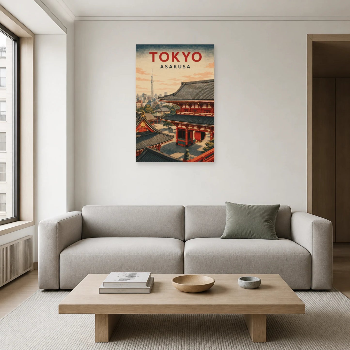 Affiche Tokyo – Asakusa dans un salon - Art Virtuoso