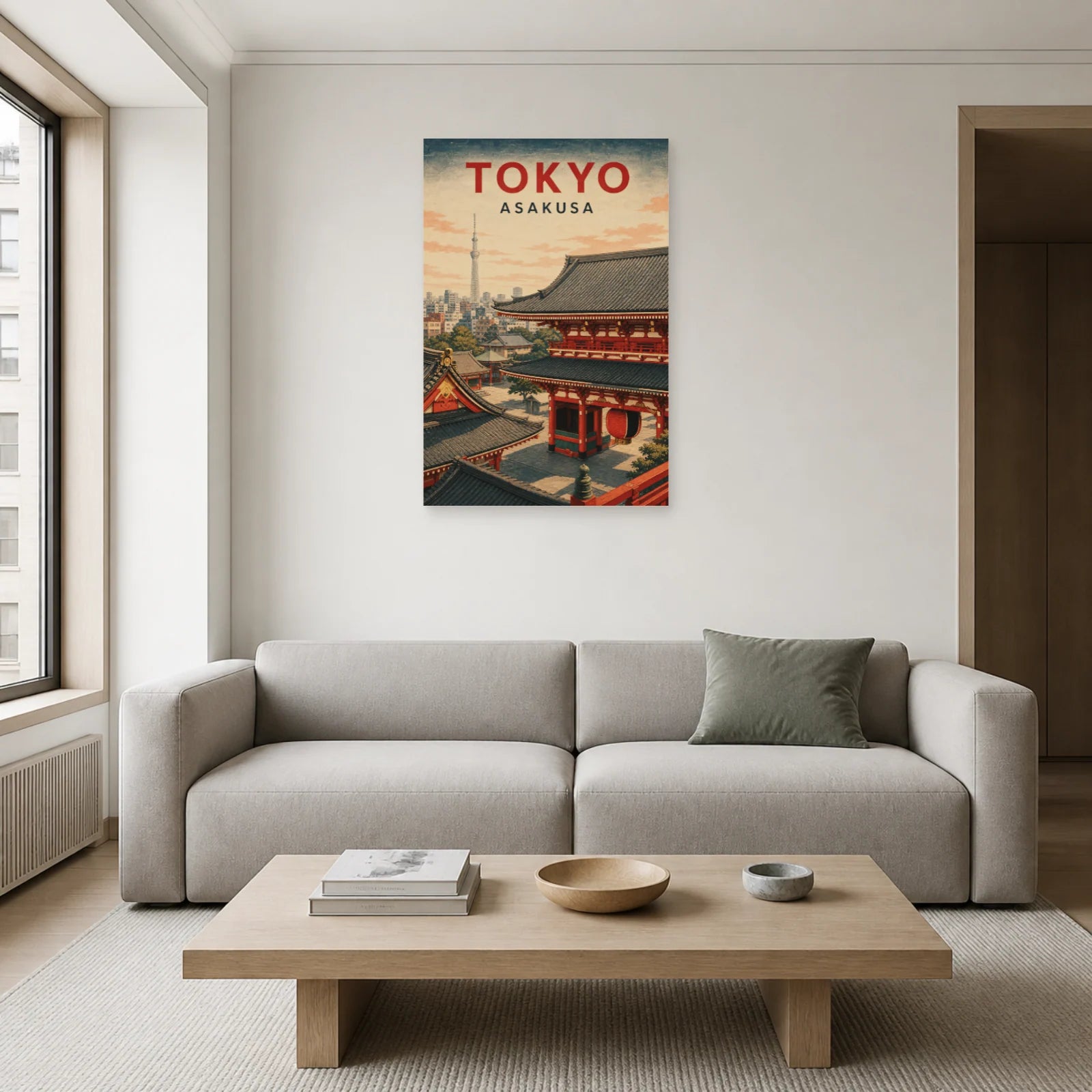 Affiche Tokyo – Asakusa dans un salon - Art Virtuoso