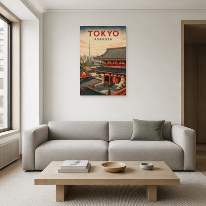 Affiche Tokyo – Asakusa dans un salon - Art Virtuoso