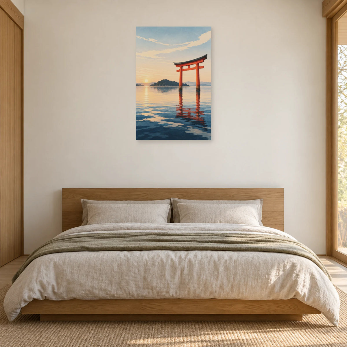 Affiche Torii - Brume de l'aube dans une chambre - Art Virtuoso