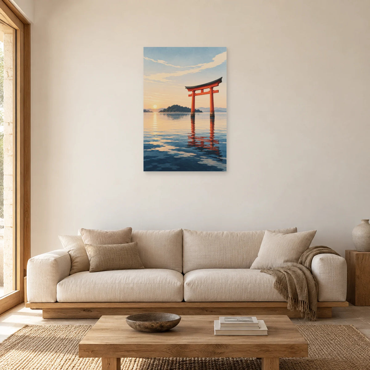 Affiche Torii - Brume de l'aube dans un salon - Art Virtuoso