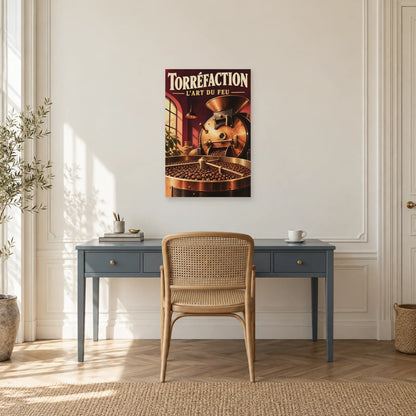 Affiche Torréfaction - L'art du feu dans un bureau - Art Virtuoso