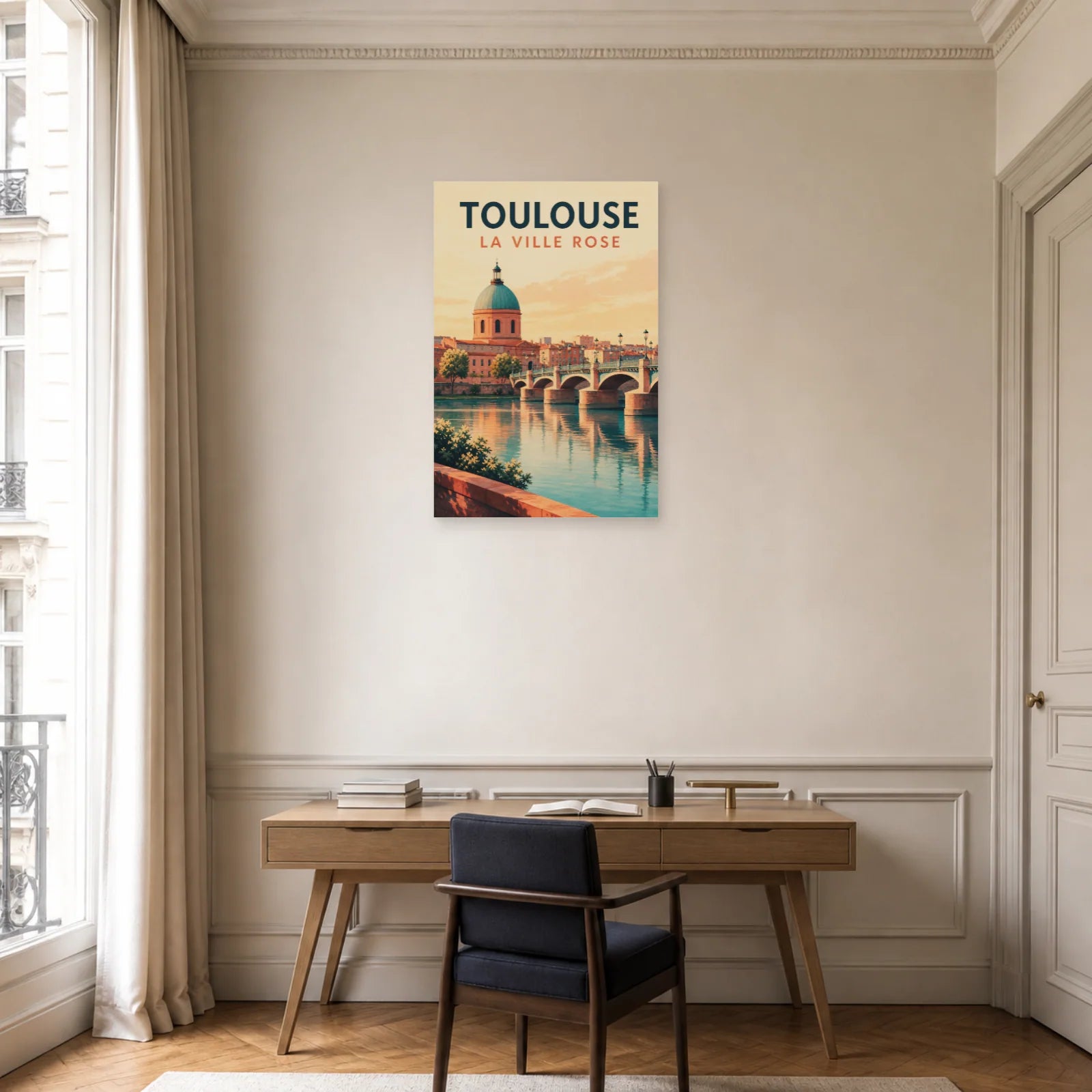 Affiche Toulouse – La Ville Rose dans un bureau - Art Virtuoso