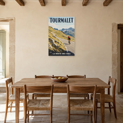 Affiche Tourmalet - Route des cols dans une salle à manger - Art Virtuoso