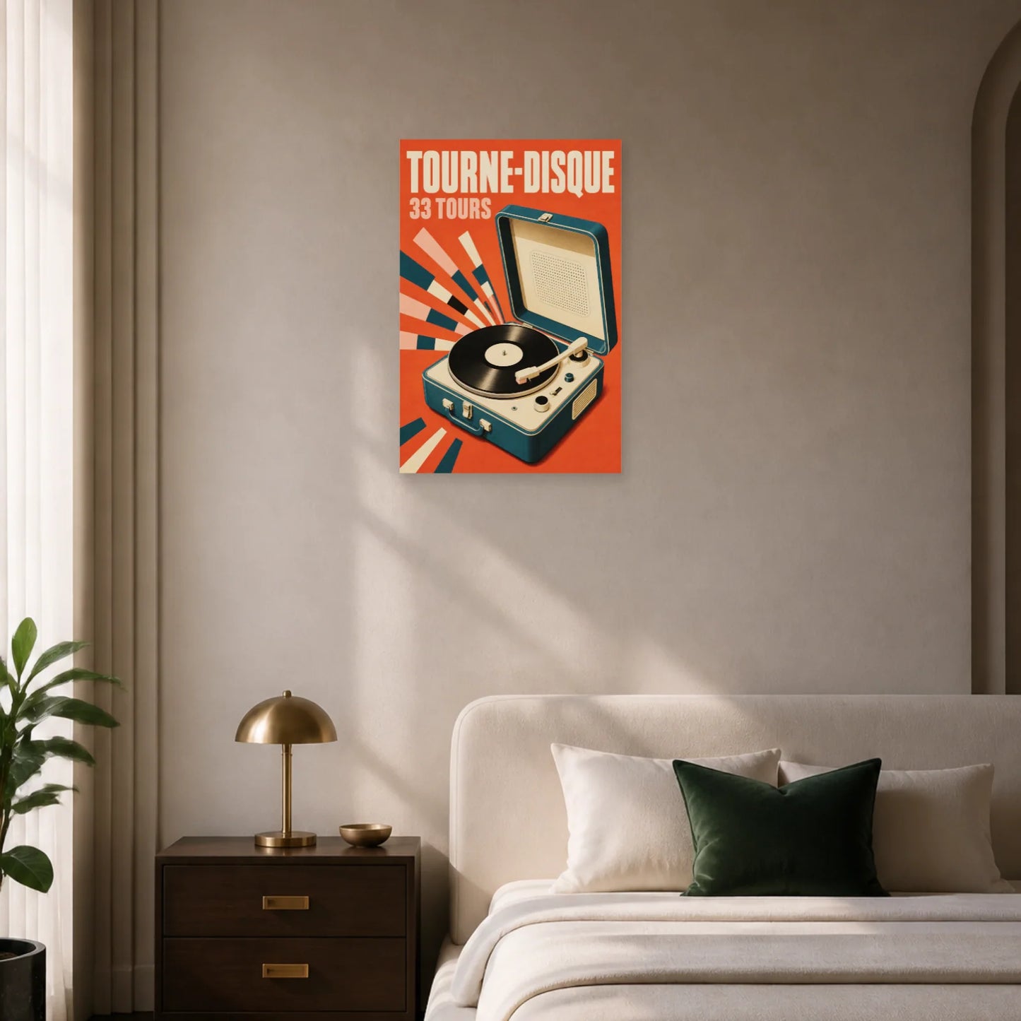 Affiche Tourne-Disque – 33 Tours dans une chambre - Art Virtuoso
