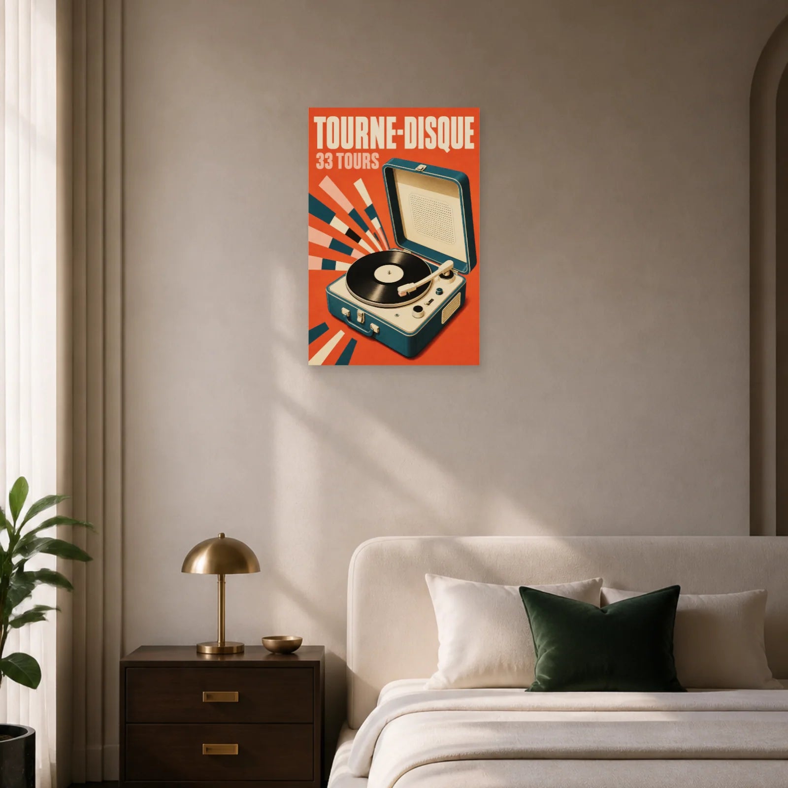Affiche Tourne-Disque – 33 Tours dans une chambre - Art Virtuoso