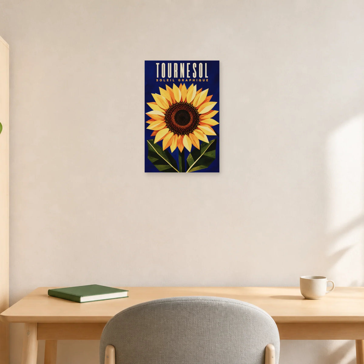 Affiche Tournesol – Soleil Graphique dans un bureau - Art Virtuoso