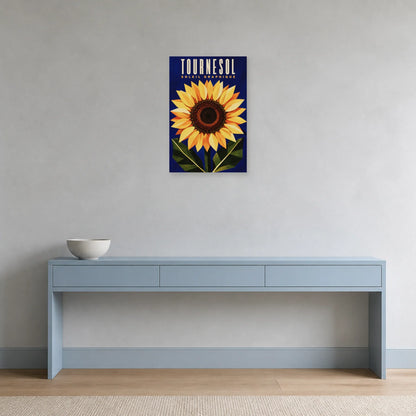 Affiche Tournesol – Soleil Graphique dans une entrée ou un couloir - Art Virtuoso