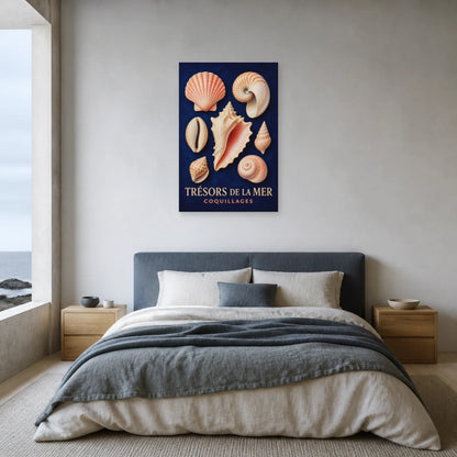 Affiche Trésors de la Mer – Coquillages dans une chambre - Art Virtuoso