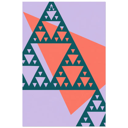 Affiche Triangles - Ajours, illustration géométrique / effet de papier découpé verticale, format 40 × 60 cm