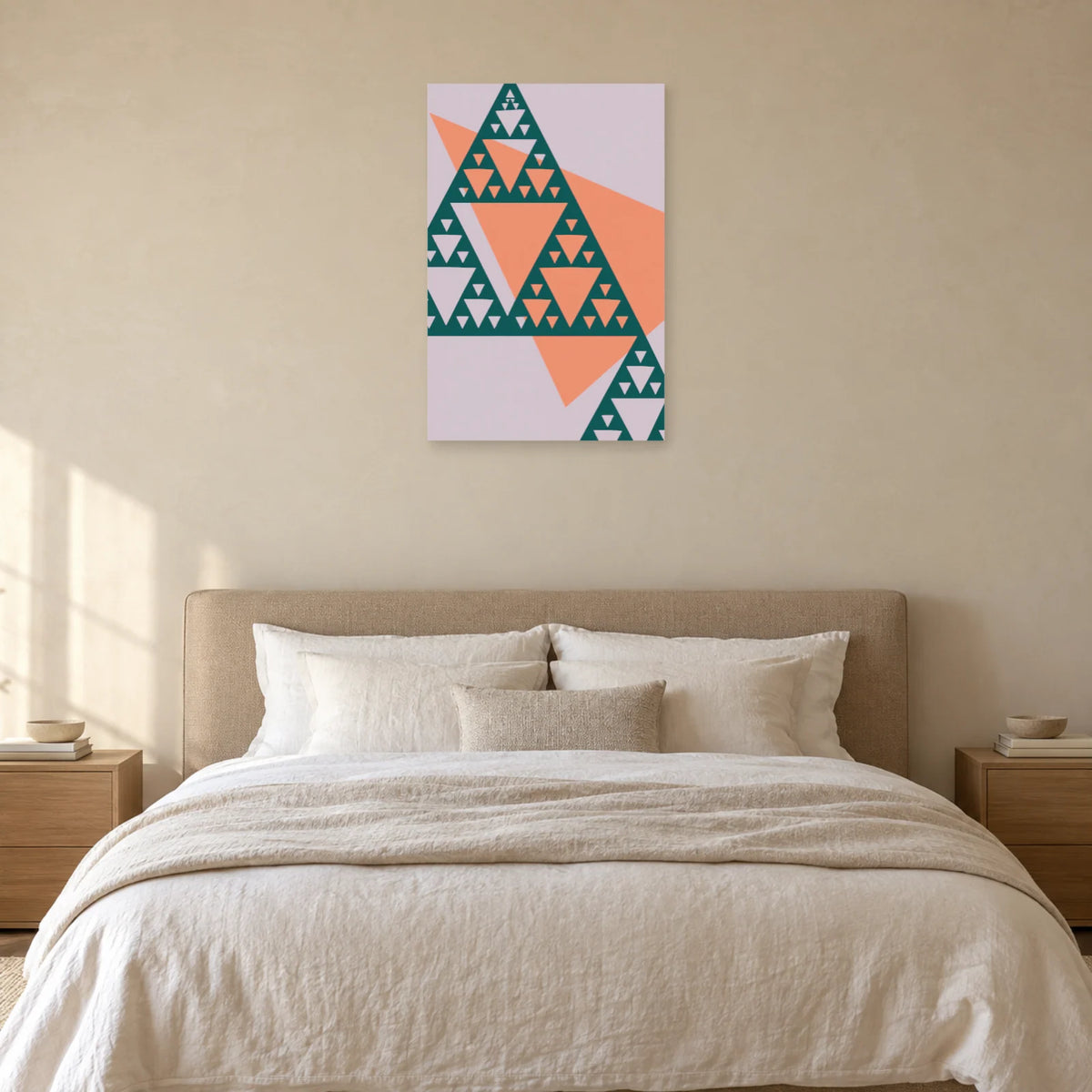 Affiche Triangles - Ajours dans une chambre - Art Virtuoso