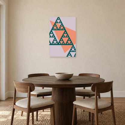 Affiche Triangles - Ajours dans une salle à manger - Art Virtuoso