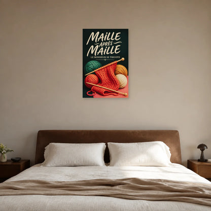 Affiche Tricot, maille après maille dans une chambre - Art Virtuoso