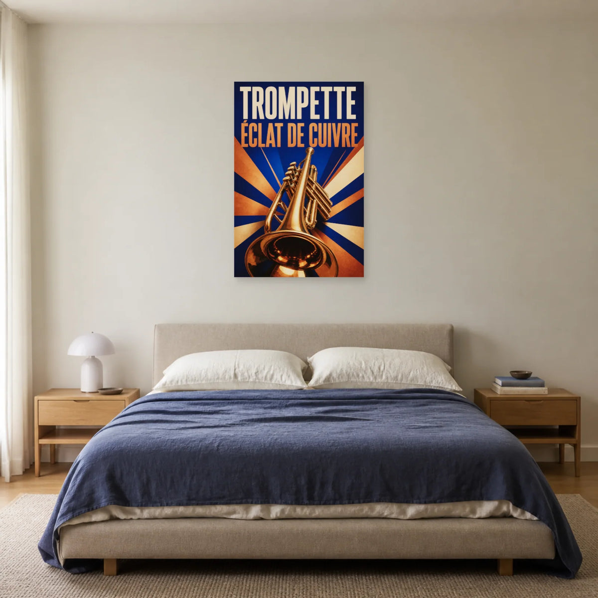 Affiche Trompette – Éclat de cuivre dans une chambre - Art Virtuoso