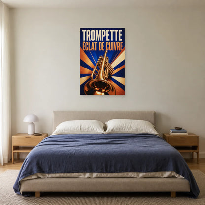 Affiche Trompette – Éclat de cuivre dans une chambre - Art Virtuoso