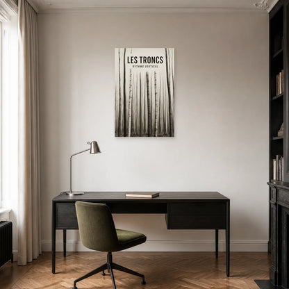 Affiche Les troncs – Rythme vertical dans un bureau - Art Virtuoso