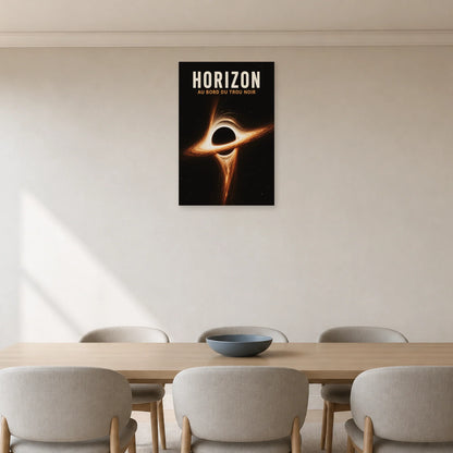 Affiche Horizon – Au Bord du Trou Noir dans une salle à manger - Art Virtuoso