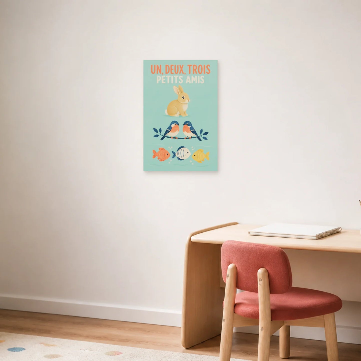 Affiche Un, Deux, Trois – Petits Amis dans un bureau - Art Virtuoso