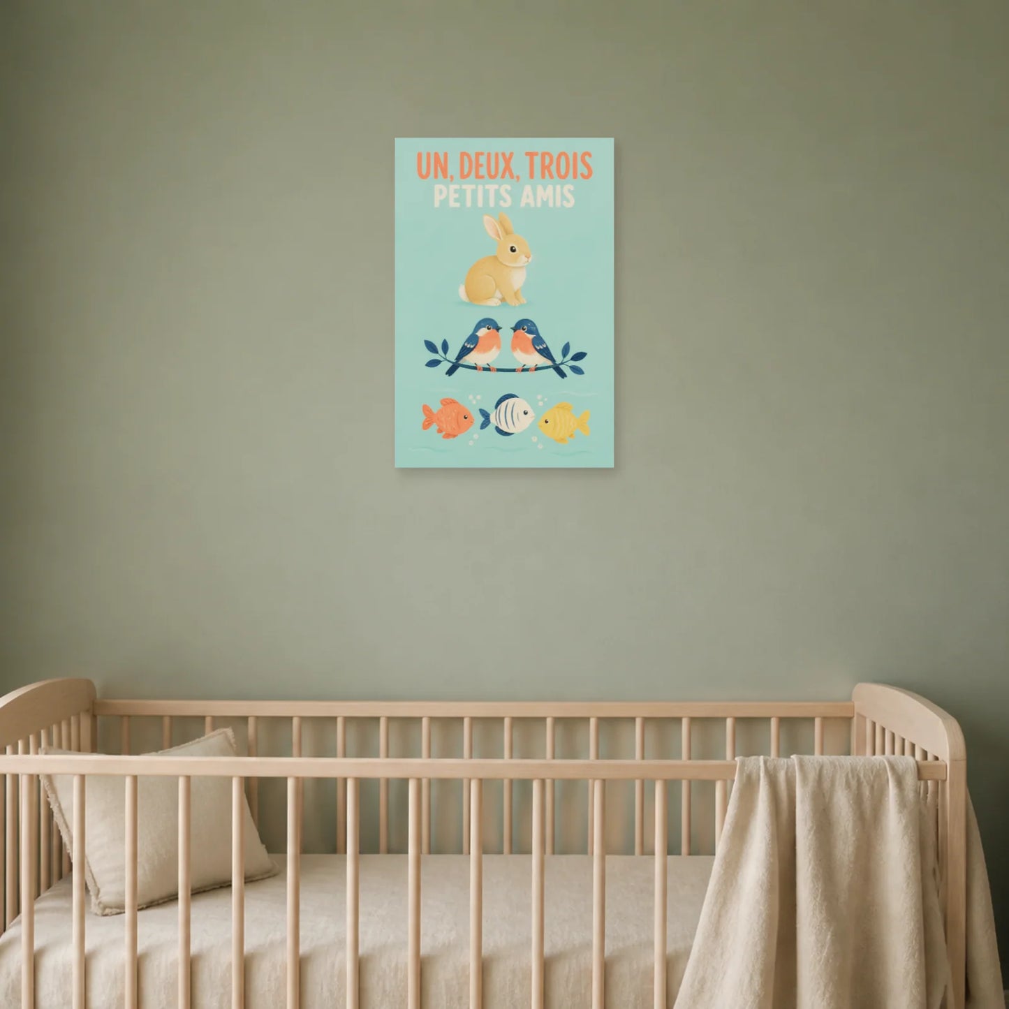 Affiche Un, Deux, Trois – Petits Amis dans une chambre - Art Virtuoso