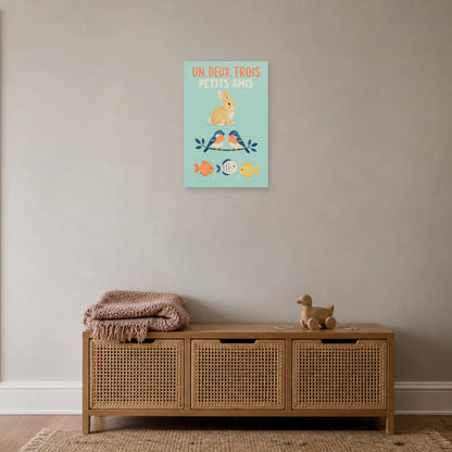 Affiche Un, Deux, Trois – Petits Amis dans une entrée ou un couloir - Art Virtuoso