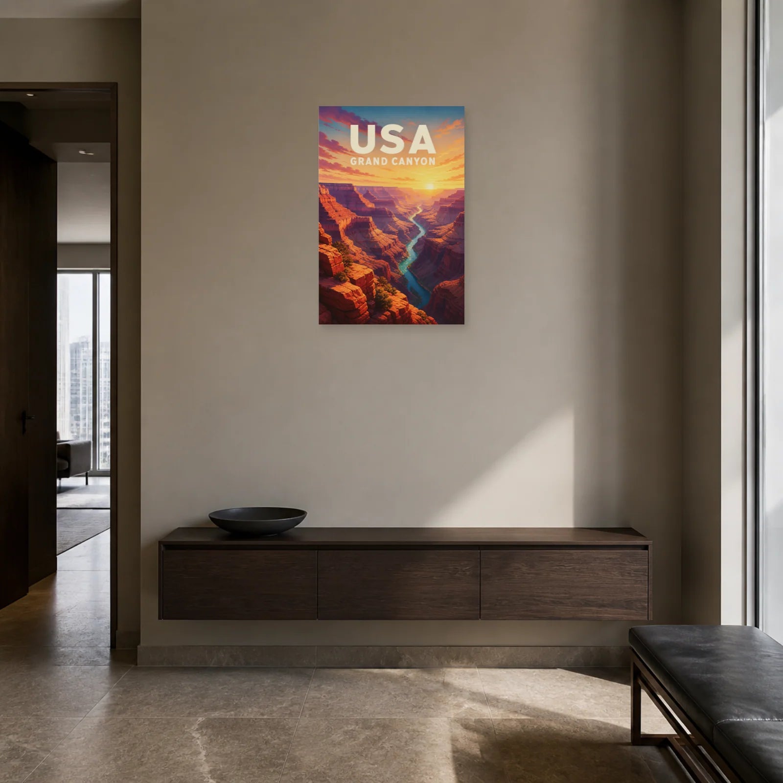 Affiche USA – Grand Canyon dans une entrée ou un couloir - Art Virtuoso