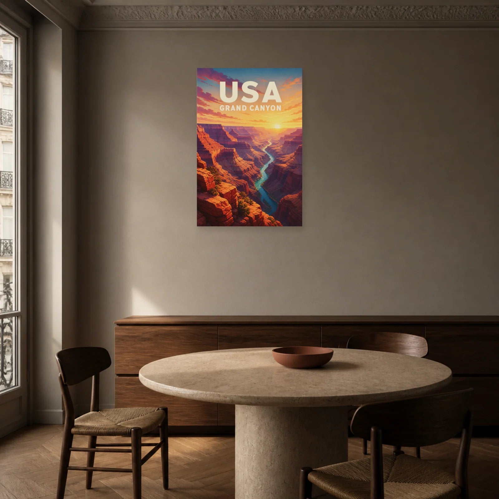Affiche USA – Grand Canyon dans une salle à manger - Art Virtuoso