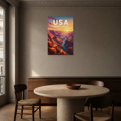 Affiche USA – Grand Canyon dans une salle à manger - Art Virtuoso