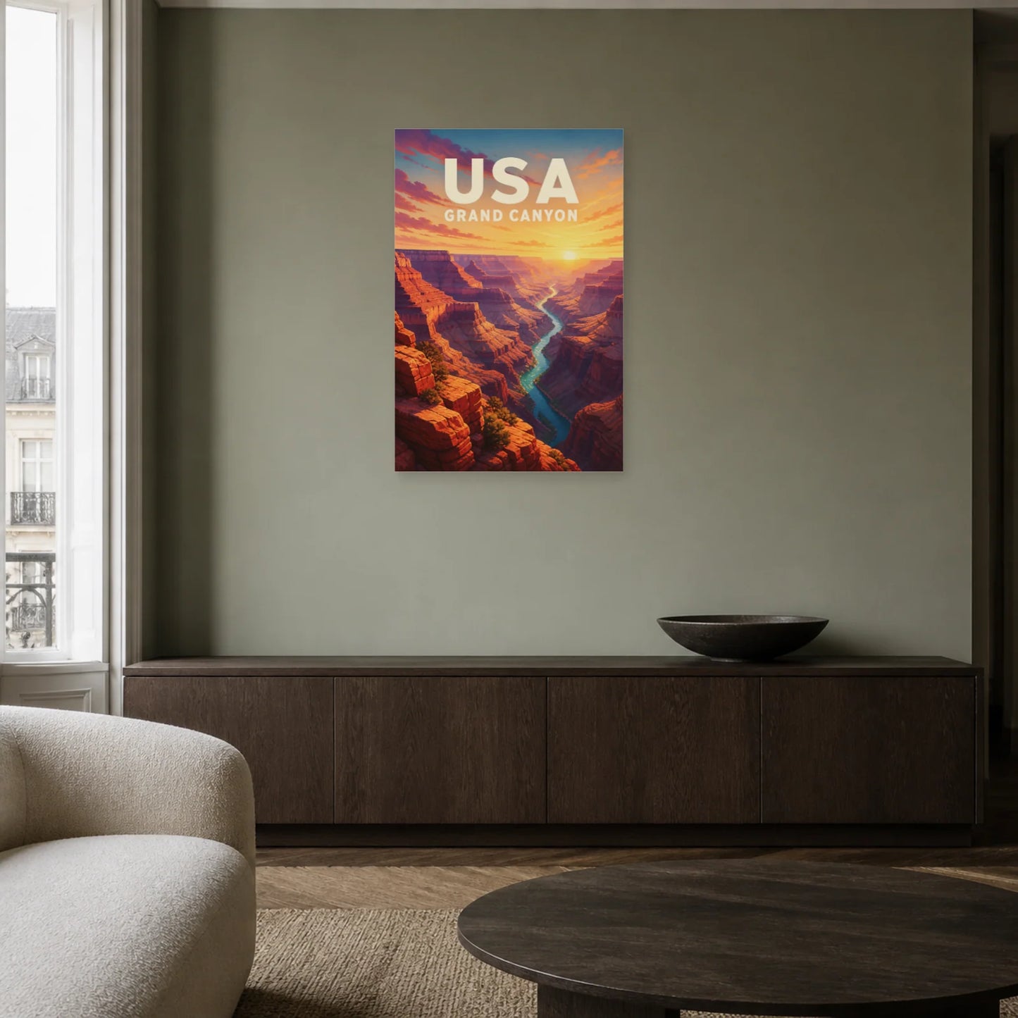 Affiche USA – Grand Canyon dans un salon - Art Virtuoso
