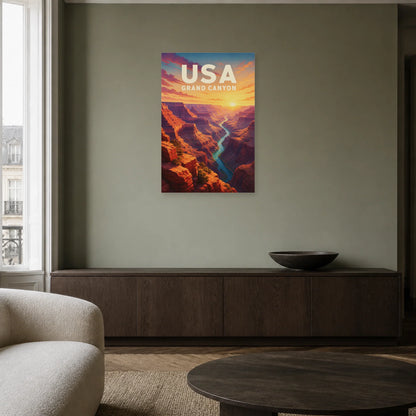 Affiche USA – Grand Canyon dans un salon - Art Virtuoso
