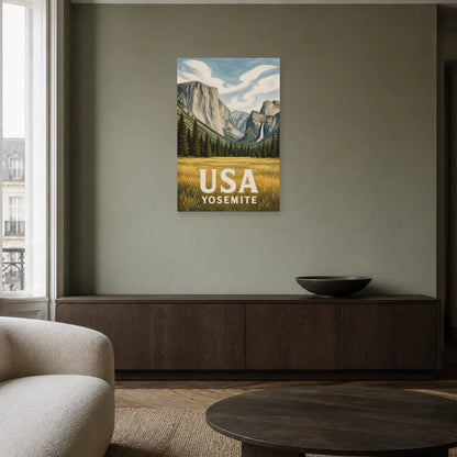 Affiche USA – Yosemite dans un salon - Art Virtuoso