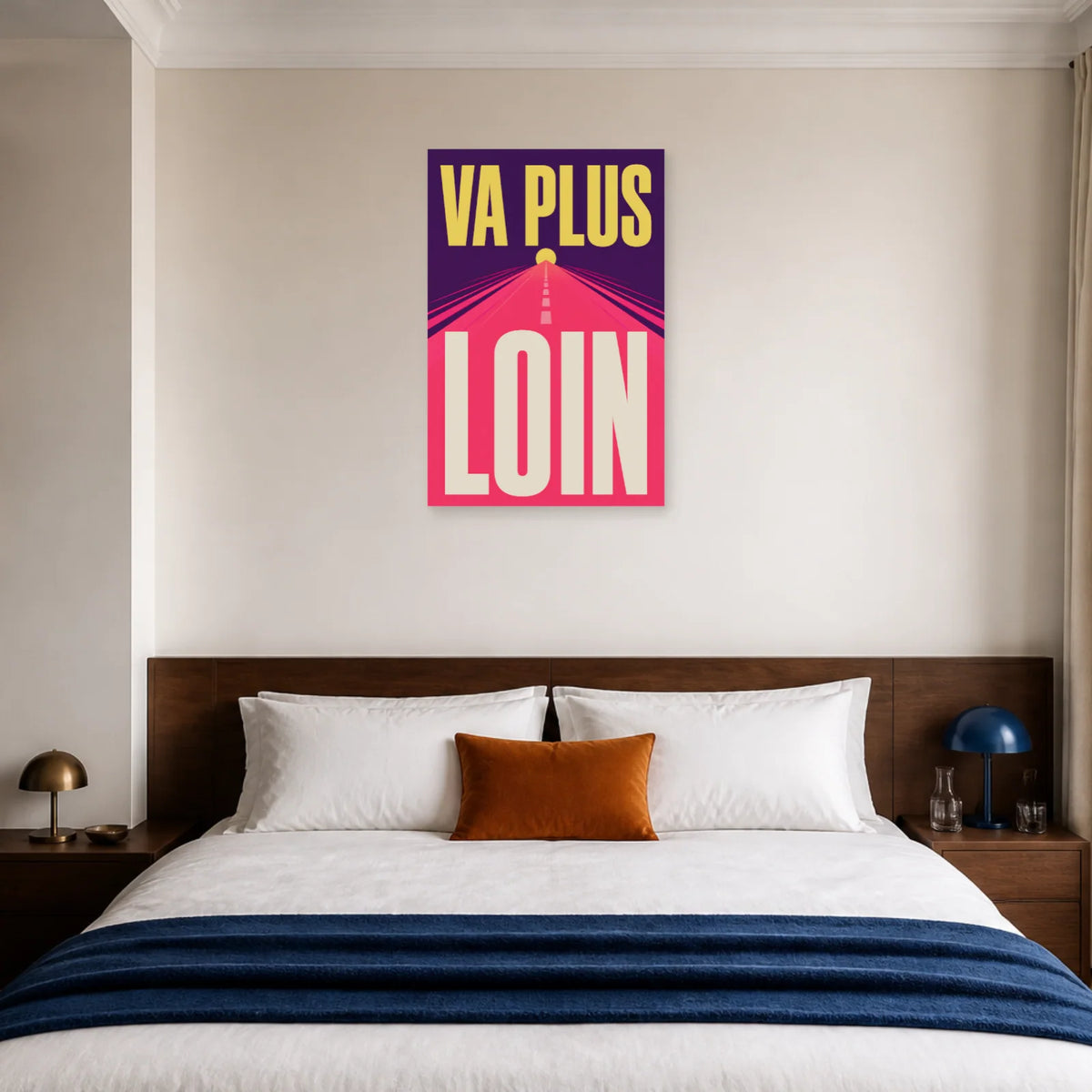 Affiche Va plus loin – Route vers l’horizon dans une chambre - Art Virtuoso