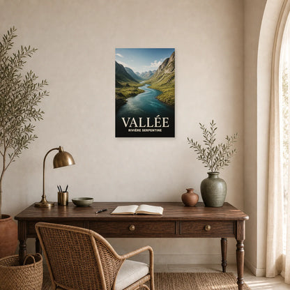 Affiche Vallée – Rivière Serpentine dans un bureau - Art Virtuoso