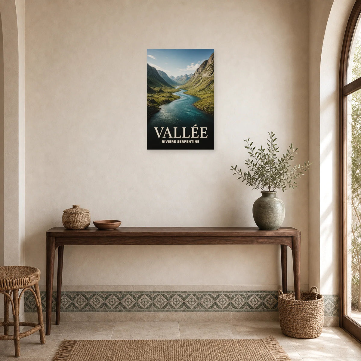 Affiche Vallée – Rivière Serpentine dans une entrée ou un couloir - Art Virtuoso