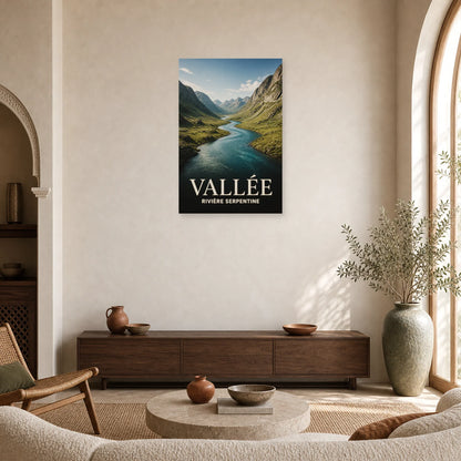 Affiche Vallée – Rivière Serpentine dans un salon - Art Virtuoso